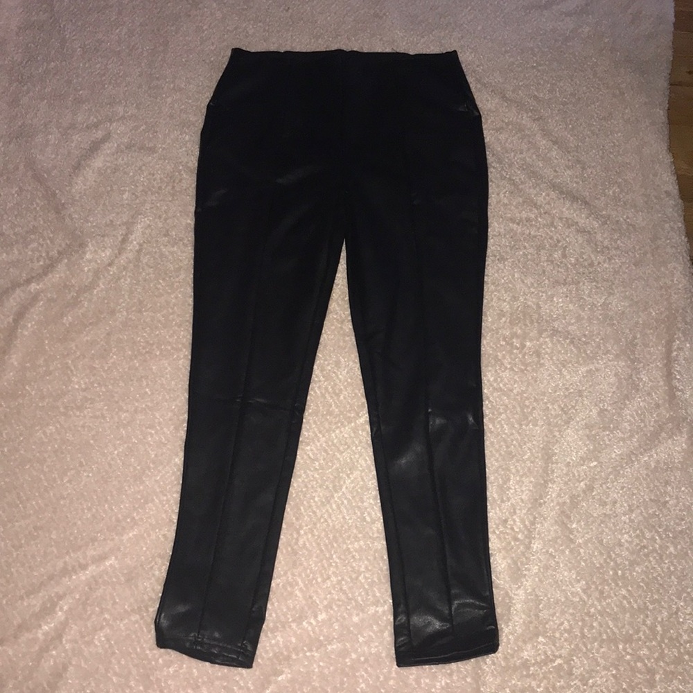 Black leather pants